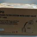 CIPU 14inch Sand Filter Pump System for Above Ground Pools, 3/4 HP Pool Pump with Timer and Filter Basket, 6-Way Multi-Port Valve for Seasonal Pool Filtration