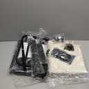 60 Gal (230L) Laundry Sorter 3 Section with Lid, Laundry Hamper Cart with Heavy Duty Rolling Lockable Wheels and Metal Handle,Laundry Basket Organizer with Removable Bag for Laundry Room - White