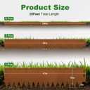 10 Inch Cor Ten Steel Landscape Edging – Metal Garden Border with Gloves