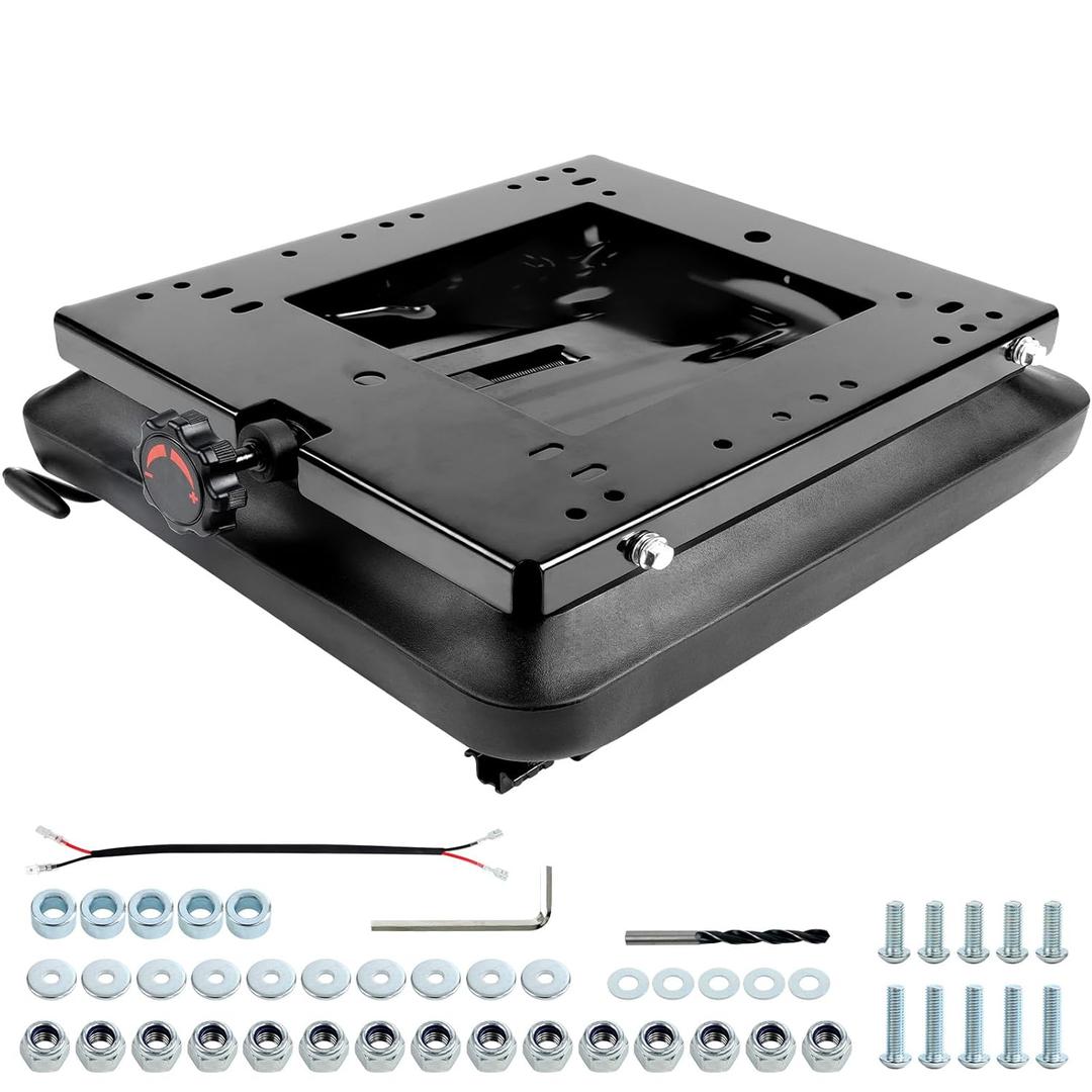 hightall Seat Suspension Kit with Seat Slide Rail,2" Shock Travel, 300 LBS Capacity & Weight Adjust Knob (110-290LBS) -Fit Most Mowers, Forklifts, Tractors