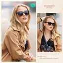 Madison Avenue 2 Pack Round Vintage Bifocal Reading Sunglasses for Women, Trendy Style Sun Reader Glasses UV Protection Black/Brown Demi +3.0