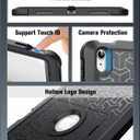 MoKo for iPad (A16) 11th/10th Generation Case 2025/2022, Heavy Duty Shockproof Dual Layer Full Body Protective Cover, Built-in Screen Protector and Kickstand for iPad 11/10.9 Inch,Black