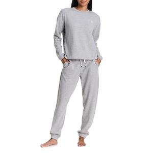 U.S. Polo Assn. Lounge Set Women, Athleisure and Lounge Pajama Sets for Women 2 Piece (Grey Heather, Small)