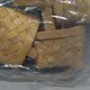 STOBAZA 3 Pack Mini Wicker Baskets with Handles Easter Small Baskets 3.74X2.75X2.55 Inches Perfect for Party Favors Wedding Craft Storage eggbaskets