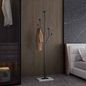 Heavy Duty Coat Rack Tree-shaped Metal Freestanding Coat Tree with Sturdy Marble Base Corner Coat Rack for Bedroom Entryway Hallway 14.96 x 10.24 x 68.9 Inches (Black)