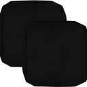 FLYMEI Patio Cushion Covers 24x24x4 Waterproof Outdoor Cushion Cover Replacement 2Packs Outdoor Seat Cushion Slipcover for Rattan Chair Sofa, Black