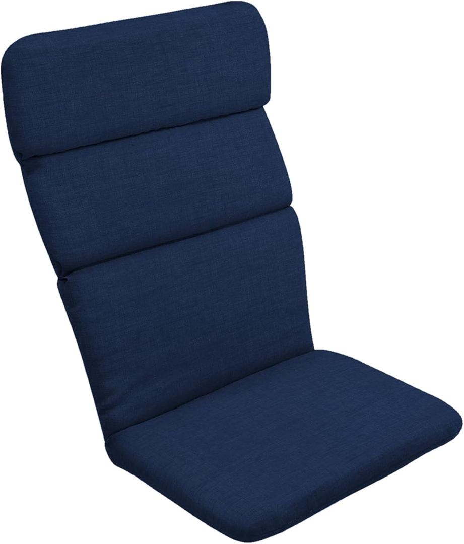 Arden Outdoor Adirondack or Rocking Chair Cushion, 20 x 17, Rain-Proof, Fade Resistant 20 x 17, Sapphire Blue Leala