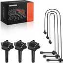 A-Premium 3 Ignition Coils with 3 Wire Compatible with Toyota Camry 1996-2001, Sienna 1998-2000, Avalon 1996-1999, Solara 1999-2003 & Lexus ES300 1996-2001, 3.0L