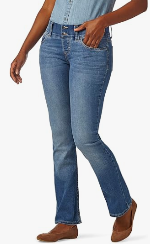 Riders Womens Pull on Waist Smoother Boot Cut Jean 10