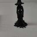 Witch Statue Resin Crafted Desktop Ornament, Hand-Painted Enchanting Witch Statue, Retro Magician Mysterious Curse Halloween Theme Statues Figurine