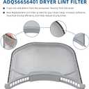 ADQ56656401 ADQ566564 Dryer Lint Filter & MCK49049101 Lint Screen Housing Cover for L.G Ken-more Elite Dryer Lint Filter, Replace DLE3050W DLE3170W DLEX3370W DLE3400W DLE3500W DLEX3570W DLEX3700W