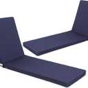 Chaise Lounge Cushions Outdoor Set of 2 Lounge Chair Cushions for Outdoor Furniture Waterproof Lounge Patio Replacement Cushion for Patio Lawn Pool 74.522 Inch (Navy Blue)