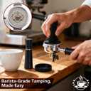 Espresso Tamper 58mm Fits E61 Portafilter Compatible With Rocket, Gaggia Classic, Rancilio Silvia, ECM, Profitec, La Marzocco Spring Loaded Calibrated Self Leveling Coffee Tamper Tool
