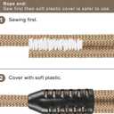 SELEWARE Wooden Swing Seat with Adjustable Rope | Heavy Duty Flat Tree Swing for Adults & Kids, Indoor/Outdoor Playground Swing Set (17.5 x 10.6 Inch)