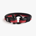 Mens Rope Bracelet - Stainless Steel Black Shackle, Extremely Durable and Scratch Resistant Waterproof Paracord, Handmade, Nautical Wristband for Men