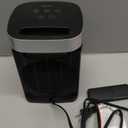 Small Portable Space Heater for Indoor Use - VOCRS 1500W PTC Electric Heater with Thermostat, Remote Control, 12H Timer, Eco and Fan Mode, Rapid and Safe Heating for Bedroom, Office