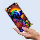 Galaxy S23 Plus Case,Colorful Mandala Dog Flower Drop Protection Shockproof Case TPU Full Body Protective Scratch-Resistant Cover for Samsung Galaxy S23 Plus/S23+
