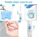 TUREWELL Water Dental Flosser for Teeth/Braces, Water Teeth Cleaner 8 Jet Tips and 10 Pressure Levels, 600ML Large Water Tank Oral Irrigator for Family(White)
