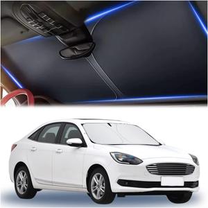 240T Thickened Automotive Glass Sunshade and Comes with Storage Bag,Keep Car Interior Cool,Windshield Sun Shade Fit for Small Cars(M(55.12 * 27.6 inch)