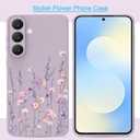 for Samsung Galaxy S25 FE Case,Cute Floral Design for Women Girls,Soft Slim Drop Protection Flowers Silicone Phone Cover with Shockproof Anti-Scratch Microfiber Lining,Colorful Flower