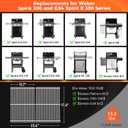 9MM Grill Grates for Weber Spirit 300 and GS4 Spirit II 300 Series, Spirit 700, Genesis Silver/Gold/Platinum B & C, Genesis 1000-3500, Grill Parts for Weber Spirit 7639 7638 Grate, 304 Stainless Steel
