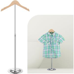 Soaoo Adjustable T Shirt Display Flexible Shoulder Stand Portable Shirt Display Hanging Black Metal Clothes Hanger Rack for Clothing Garment Coat Retail Vendor, Height 16-27.9 Inch(1 Pcs)