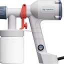 Tilswall HVLP Paint Sprayer, Upgraded Ultra-Light Electric Spray Gun with 20 fl oz Detachable Cup, 2 Nozzles & 3 Patterns, Perfect for Furniture, Cabinets, Fence, Walls, Doors, Garden & DIY, White