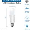 Jolux 4 Pack LED Stick Light Bulbs with Dusk to Dawn, 100W Equivalent,Daylight(5000K),1500lm,Auto On/Off Outdoor LED Bulbs,Damp Rated,E26 Medium Base.………