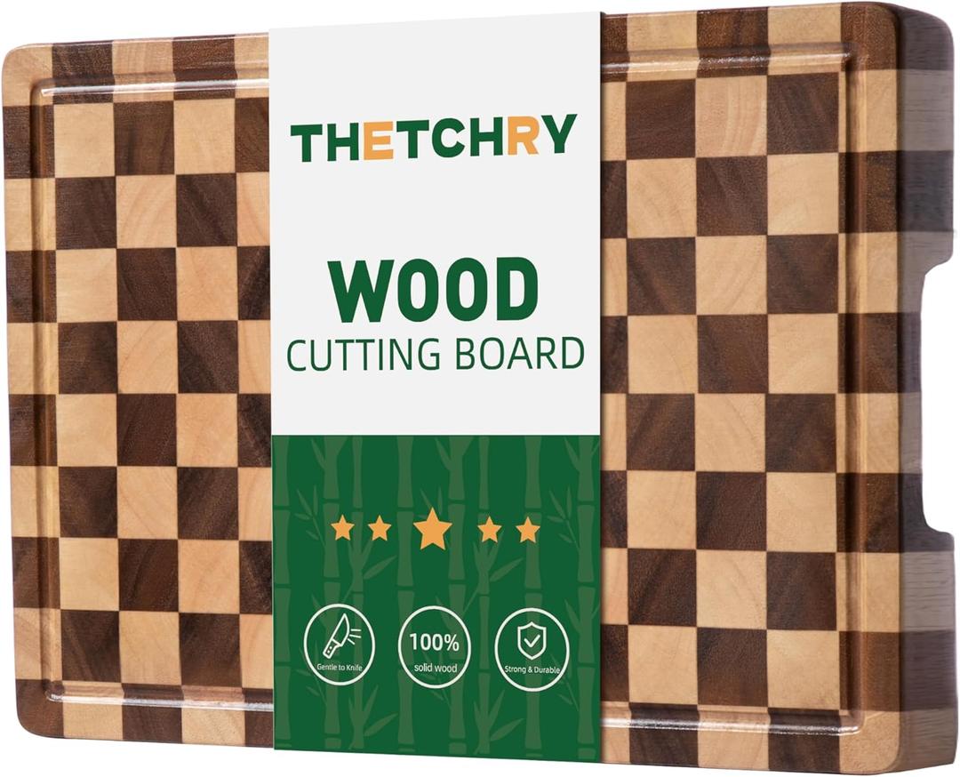 checker board cutting board, Size: 14" x 11"