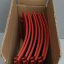 Liliful 26 Inch Plastic Christmas Tree Collar, Large Woven Christmas Tree Collar Basket, Rustic Skirt Base Cover for Holiday Decorations Accessories(Red)