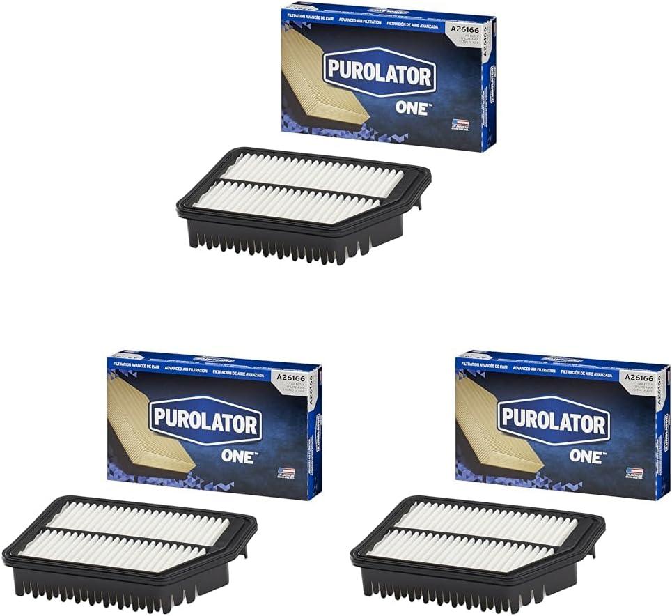 Purolator A26166 PurolatorONE Advanced Engine Air Filter (Pack of 3)
