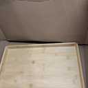 Bamber Large Bamboo Serving Tray Decorative Coffee Tea Platter 18 x 13 x 1.2 Inches