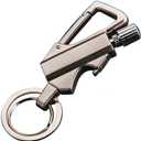 Permanent Metal Lighter, Lighter Keychain Outdoor, Emergency Survival Gear with Flint Metal Matchstick Fire Starter Kerosene Refillable Lighter