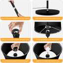 AUQUEE Floor Lamps for Living Room, Modern Standing Lamp, Black Lamp Shades, Foot Switch, Simple Pole Lamps Corner Lamp for Bedroom,Office, Living Room, Den, Bright Reading Floor Lamp(Without Bulb)