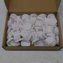 Taiyin 100 Pieces Mailing Tubes Plastic End Caps Cardboard Shipping Tube Plastic White End Caps for Mailing Tubes, Round(2 Inch)