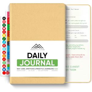 Best Daily Journal for Men & Women - Gratitude, Manifestation & Guided Journal with Prompts for Personal Growth (A5, Cream) - PRODUCTIVITY STORE