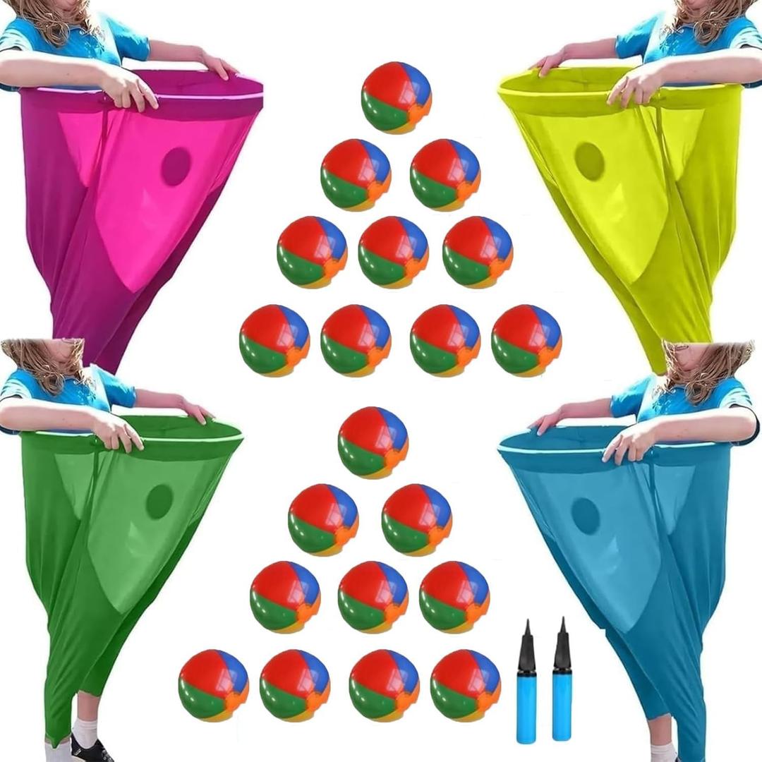 Granny Pants Game for Adults Yard Games Granny Pants Outdoor Game Tossing Games for Team Relay (Blue+Green+Yellow+Rosered)