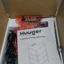 Huuger Nightstand with Charging Station, 27.6 Inch End Table Bedside Table with USB Ports and Outlets, Fabric Drawers, Night Stand for Bedroom, Rustic Brown and Black