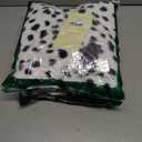 2 x Cosrea Women Halloween Costume Black and White Spotted Dog Shawl Faux Stole for Adult (White)
