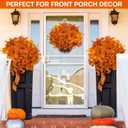 16 Bundles Artificial Mums for Outdoors Garden Home Decoration Fake Mums UV Resistant Fake Mums Silk Faux Flower Plastic Plants for Outside No Fade Fall Decor for Front Porch Pot Decor