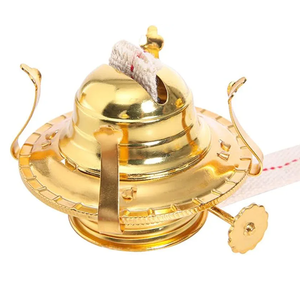 BRBASAP Antique Oil Lamp Replacement Parts and Kerosene Lamp #2 Size Brass Plated Burner with Reduction Collar and Cotton Lamp Wick Fits Vintage Oil Lamp Hold 3 Inch Base Chimney Authentic Restoration, 3 Pcs