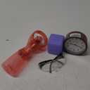 Holmes Cool Breeze Handheld Misting Fan -Coral & 3M SecureFit Plastic Anti-Fog Safety Glasses & 617-3816A 4.4-inch Analog Quartz Alarm Clock