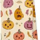 Giosve Halloween Pumpkin Kitchen Towels, Farmhouse Fall Spooky Pumpkin Botanical Decorative Hand Towels for Bathroom, Halloween Dish Tea Towel for Kitchen Decor, 16x24 Inch