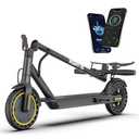 Electric Scooter with 8.5" Solid Tire, 350W Powerful Motor & 19MPH Top Speed, 16 Miles Long Range, Folding E Scooter with Dual Braking for Teens and Adults