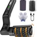 YKYI Electric Grill Brush - Cordless Rechargeable BBQ Cleaner with 180 Adjustable Head, 2600mah High-Torque Power Rotary BBQ Scrubber for Outdoor Stainless Steel Cast Iron Grates (Black)