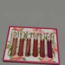 evpct 6Pcs Peony Flower Liquid Matte Lipstick Set,Dark Red Purple Permanent Lipsticks Lip Stain Set for Women Long Lasting Waterproof 24 Matt Lippies labiales larga duracion 24 (1 Count (Pack of 6))