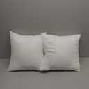 Throw Pillows Insert Set of 2, White 16x16 in Pillow Inserts with 100% Cotton Cover,Bed and Couch Decorative Stuffer Pillows,Indoor Pillows for Sofa