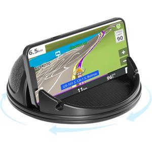 Loncaster Car Phone Holder Mount, [Horizontal 360 Rotatable] Silicone Phone Mount for Car Dashboard, Hands Free Cell Phone Holder Car Compatible with iPhone 16 15 14 13 12 Pro Max Samsung Phones