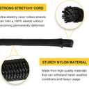 Strong and Durable Bungee Cord Roll - 1/8" x 100ft Elastic Cord, Kayak Stretch String Rope, Bungee Shock Cords for Repairing Tent Poles, DIY, Tie Downs, Black