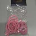 Men's Resin Breathable Training Accessory Cage, Black/Pink, Three Ring Sizes - A417US (Pink, Short)